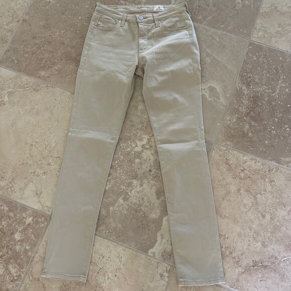 AG Adriano Goldschmidt Pants The Prima Mid Rise Cigarette SZ26R Tan - Picture 3 of 10